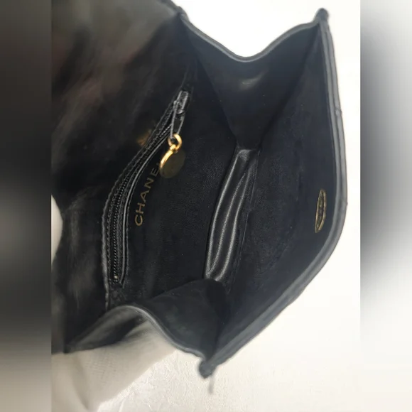 Auth Chanel Quilted Lambskin Flap Leather Waist/Belt Bag - Picture 6 of 13